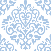 blue on white  