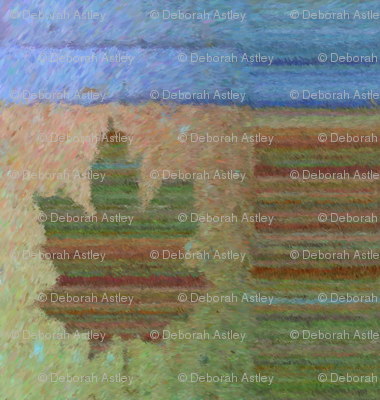 Autumn in a Stencil at a Half Brick Repeat
