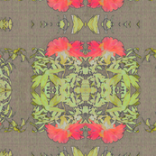 peony-coral-fibers mirrored