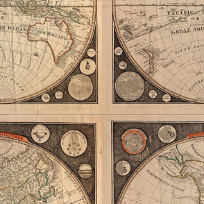 Template - 1799 World Map by Kitchen  - Centered