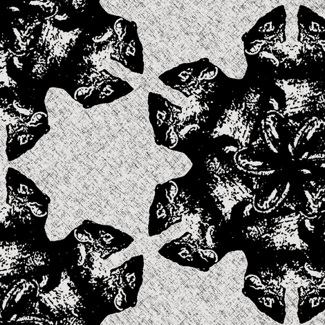 flower rats black/white fabric by sydama on Spoonflower - custom fabric