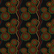 Fall Colors Flower Stripe