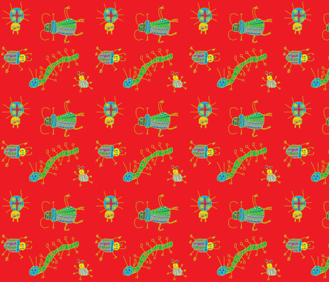 Crayony Crawlies fabric by saartje on Spoonflower - custom fabric