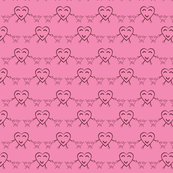 Pink Happy Heart Twins