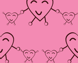 Pink Happy Heart Twins
