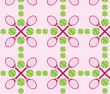 Light Pink Tennis fabric by audreyclayton on Spoonflower - custom fabric