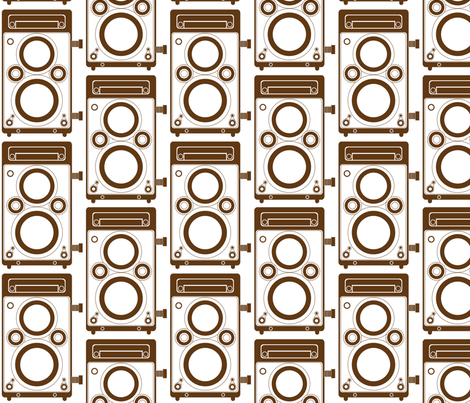 Brown Twin Lens Reflex fabric by audreyclayton on Spoonflower - custom fabric