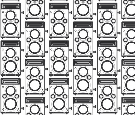 Gray Twin Lens Reflex fabric by audreyclayton on Spoonflower - custom fabric