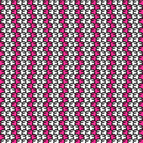 Suspicious Robotics (White on Pink, Medium Pattern)