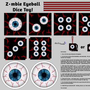 Zombie Eyeball Soft Toy Hanging Dice