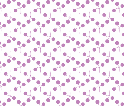lilac berries on white fabric by christiem on Spoonflower - custom fabric
