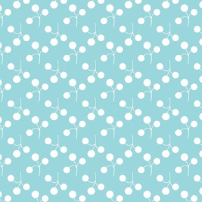 white berries on turquoise