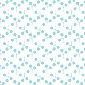 turquoise berries on white