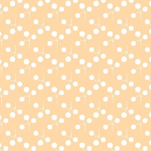 white on orange berries