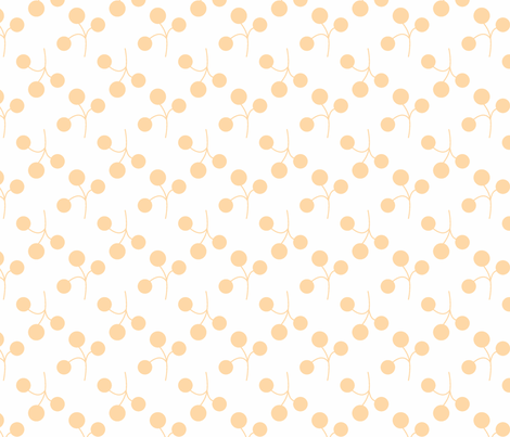 orange berries on white fabric by christiem on Spoonflower - custom fabric