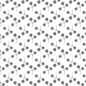 gray berries on white