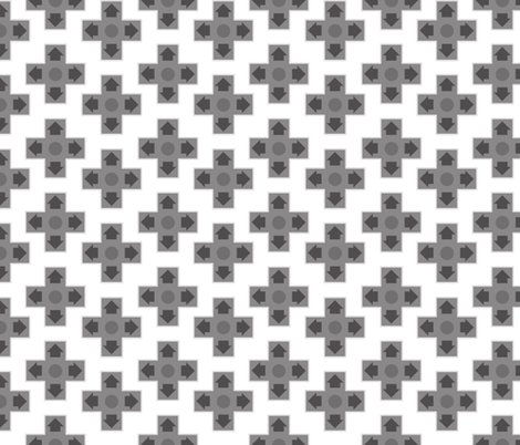 D-Pads White fabric by ilikemeat on Spoonflower - custom fabric
