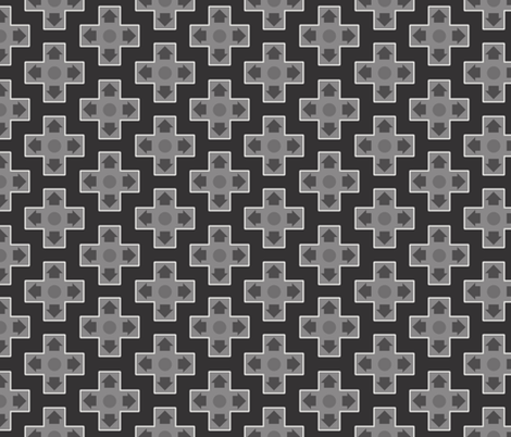 D-Pads Gray fabric by ilikemeat on Spoonflower - custom fabric