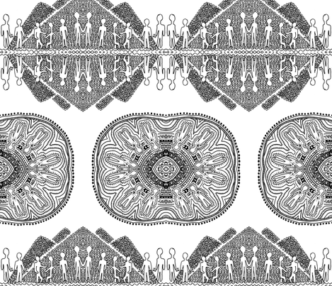 Moving Shadows black n white fabric by g-mana on Spoonflower - custom fabric