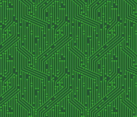 Printed Circuit Board (Green) fabric by leighr on Spoonflower - custom fabric