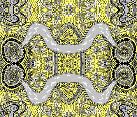 Plans_for_you_edited_lemon-_grey fabric by g-mana on Spoonflower - custom fabric
