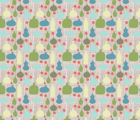 Mod Vases fabric by prettypenny on Spoonflower - custom fabric