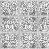 Tooled Leather WHITE and BLACK