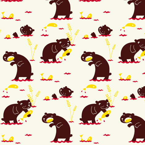 Salmon catch fabric by verycherry on Spoonflower - custom fabric