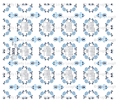 2013 Delft Floral Tea for Two Calendar