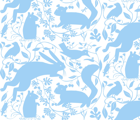 baby_blue_creatures fabric by antoniamanda on Spoonflower - custom fabric