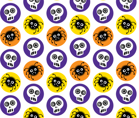 Halloween Spiders fabric by andibird on Spoonflower - custom fabric