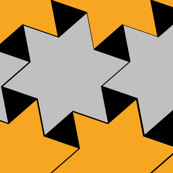 Yellow and Silver Stars on Black Background 3