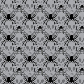Spider Skull Damask