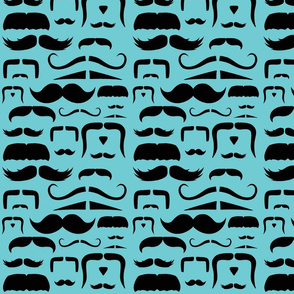 mustache love aqua