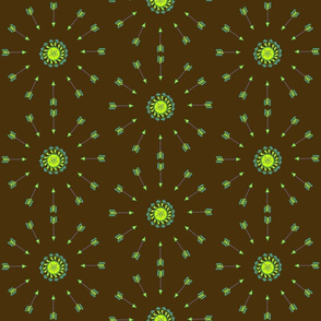 Arrow Medallions -Chocolate and Kiwi