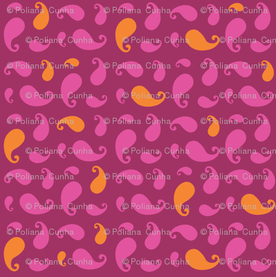 Pink n' Orange Paisley