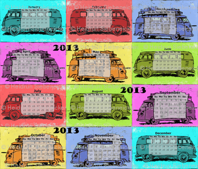 Hippie Camper Calendar 2013