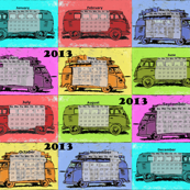 Hippie Camper Calendar 2013