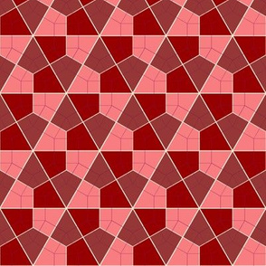 Colorful Tessellated Hexagonal Wheel - Pink, Purple, Red