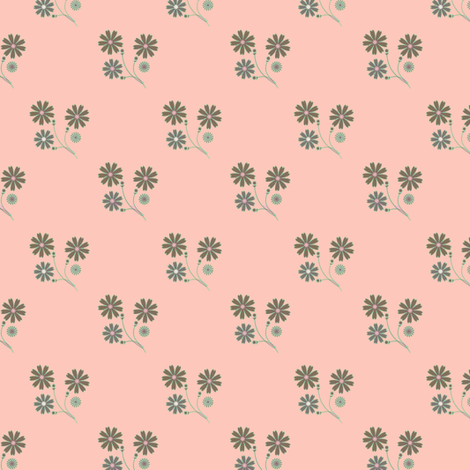 Sprigged Muslin in pink and gray fabric by joanmclemore on Spoonflower - custom fabric