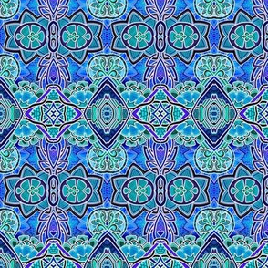 Happy Blue Flower Garden Party