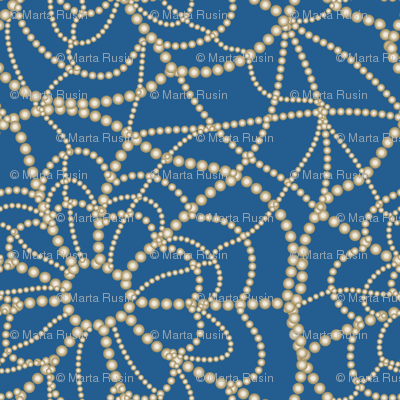spiderweb on blue