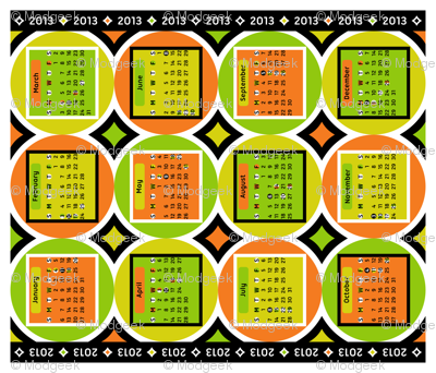 Geometric Citrus 2013 Calendar