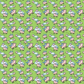 Flying Pigs-Green