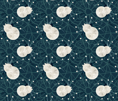 spiderweb midnight fabric by kociara on Spoonflower - custom fabric