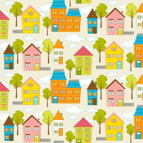 Hipster houses (linen)