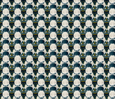 spider march on green fabric by kociara on Spoonflower - custom fabric