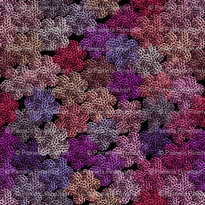 crochet purple rose
