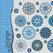 Polka Dot Bouquet 2013 Tea Towel Calendar
