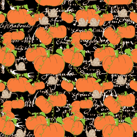 Pumpkin Patch and French with French script snails-ch